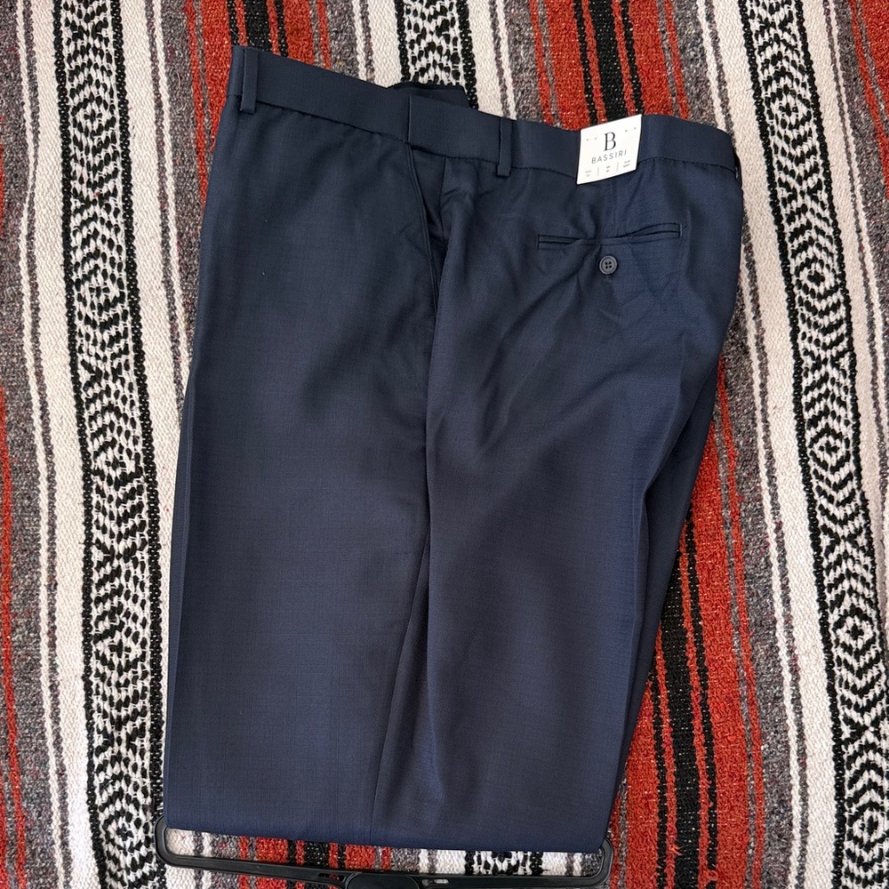 BASSIRI Navy Classic Mens Dress Pants